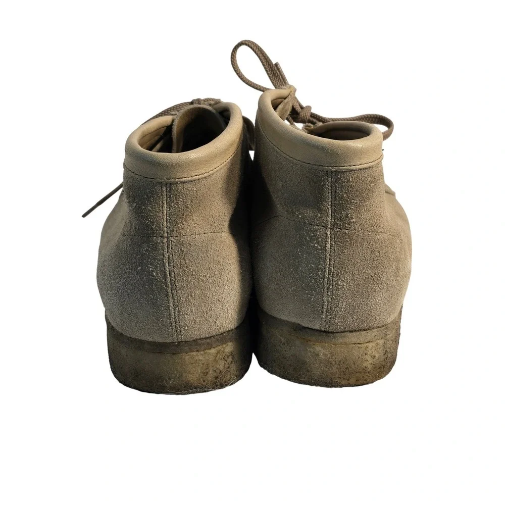 Clarks Originals Wallabee Boots Mens Sand Beige Suede Crepe Sole Chukka